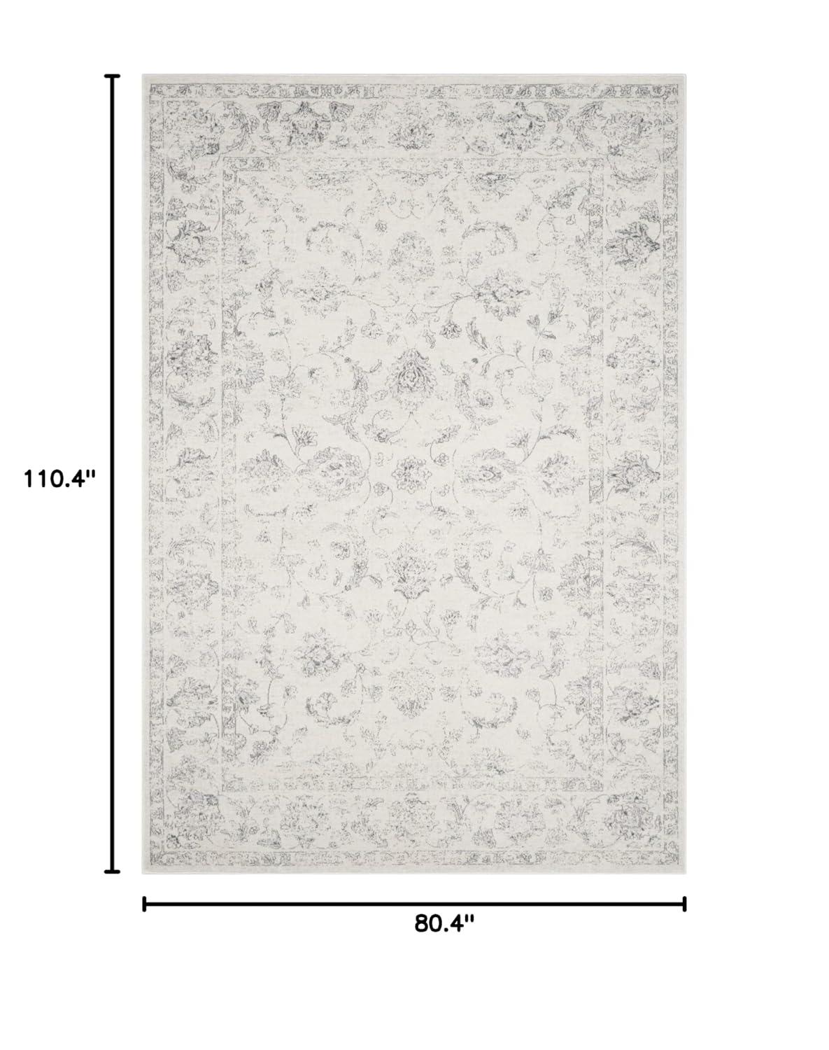 Carnegie CNG621 Power Loomed Area Rug - Cream/Grey - 6'7"x9'2" - Safavieh.