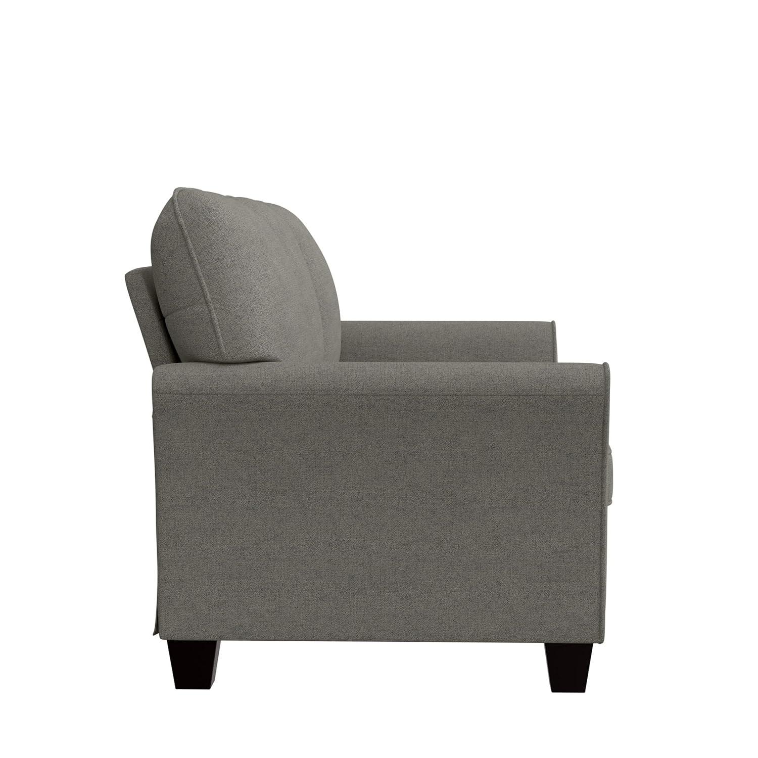 Hillsdale Lorena Modern Upholstered Sofa Fabric Couch, Gray