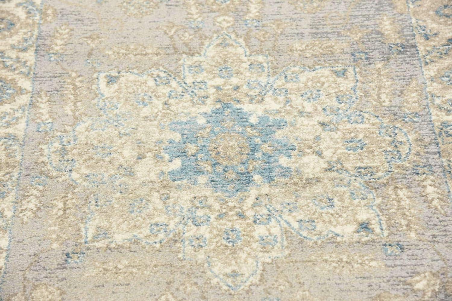 Unique Loom 2' 7 x 10' 0 Runner Gray Salzburg Altstadt Area Rug