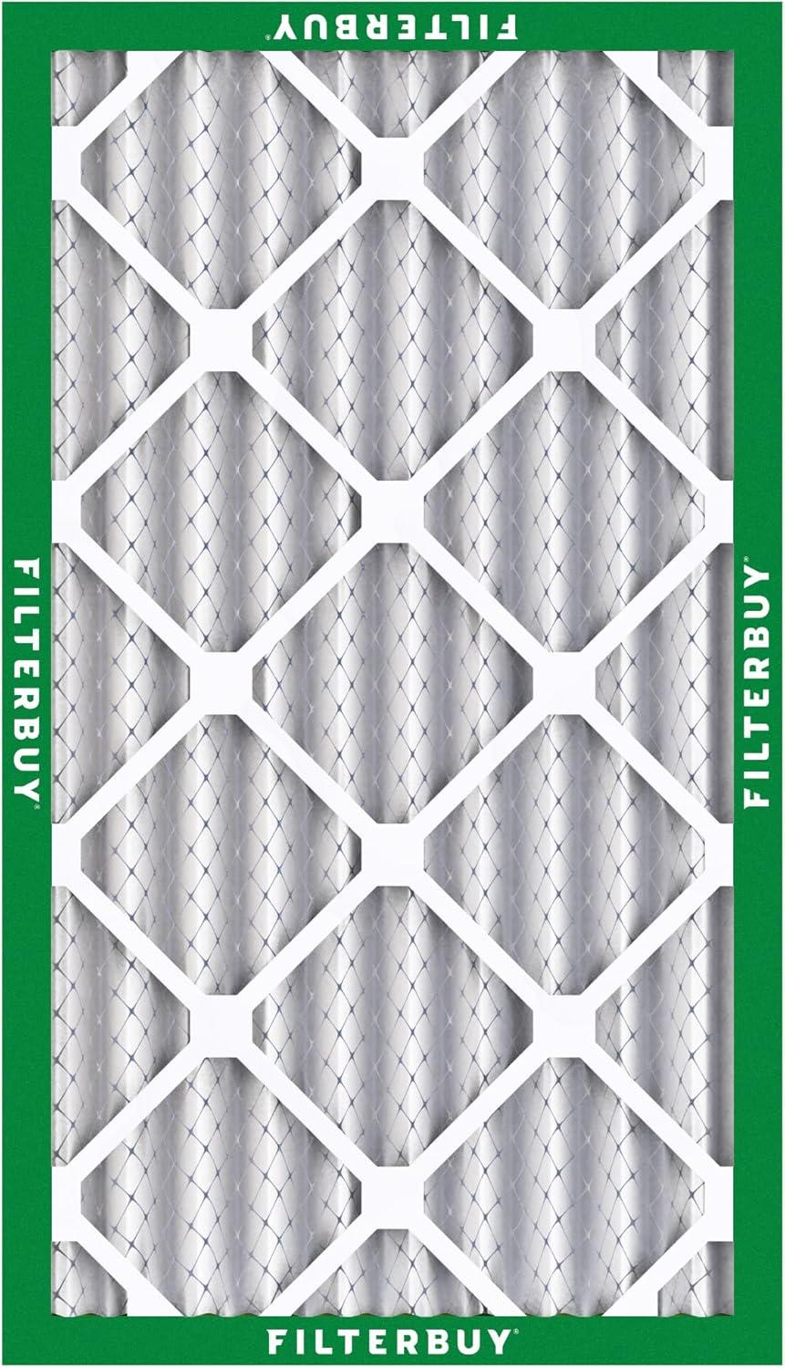 Filterbuy 16x25x4 MERV 8 Pleated HVAC AC Furnace Air Filters (4-Pack)