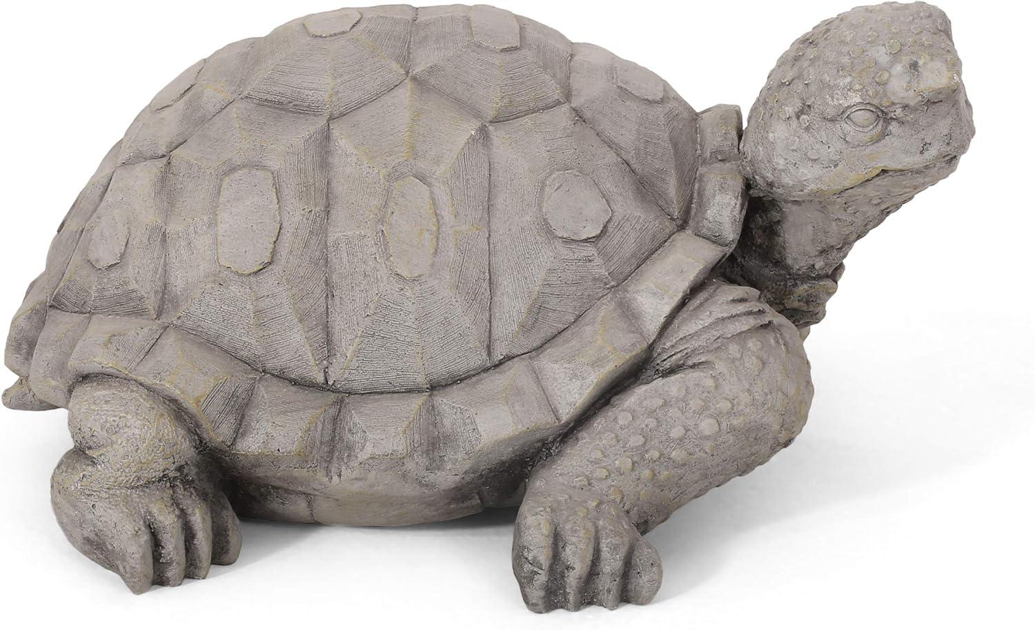 Christopher Knight Home Irwington Outdoor Turtle Statue, Dark Gray