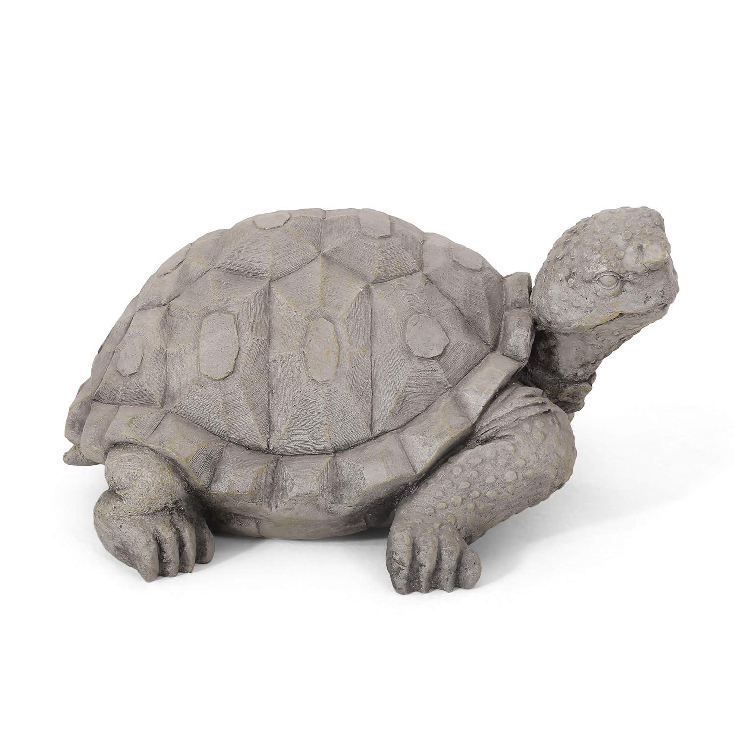 Christopher Knight Home Irwington Outdoor Turtle Statue, Dark Gray