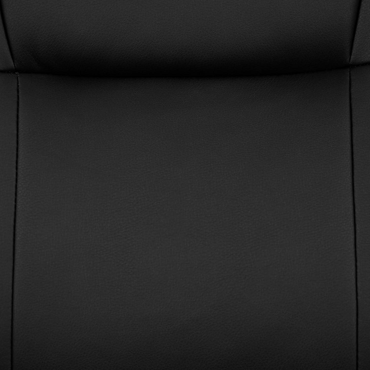 Ergonomic High-Back Black Leather and Plastic Swivel Task Chair