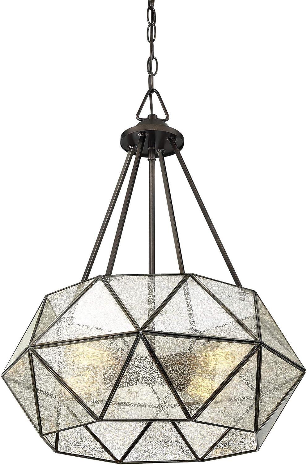 Sky 4 Light Metal Dimmable Geometric Chandelier