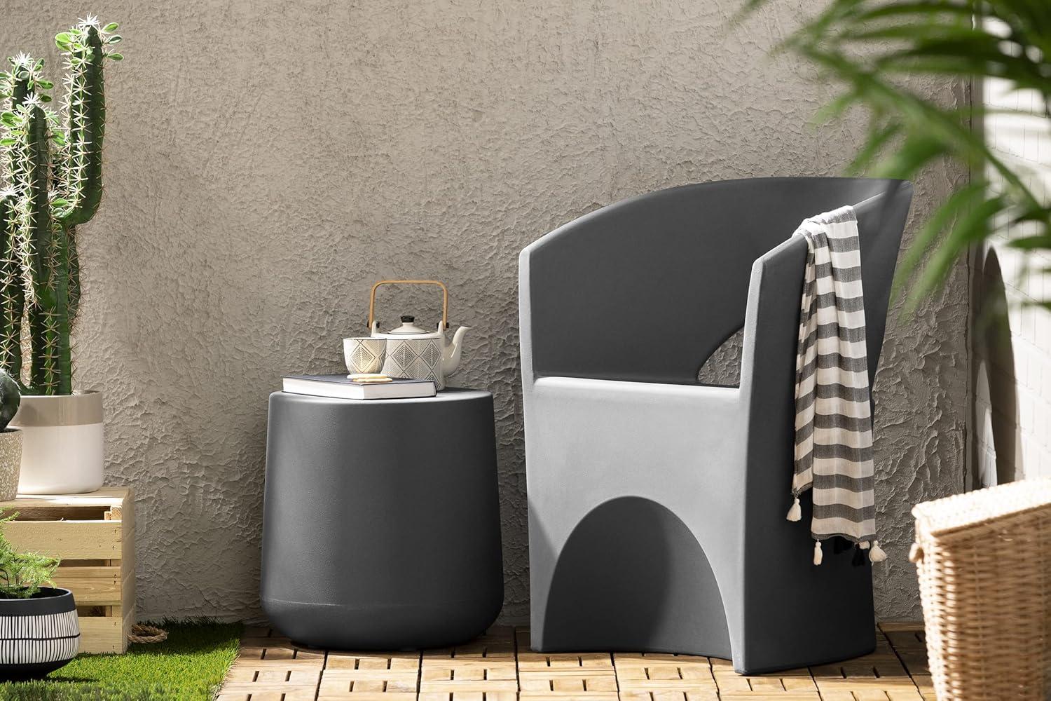 Dalya 15.75'' Plastic / Acrylic Outdoor Side Table