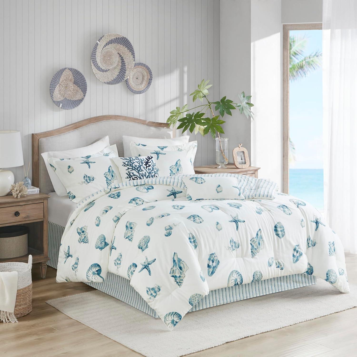 Beach House Reversible Coastal Cotton Twill Comforter Set