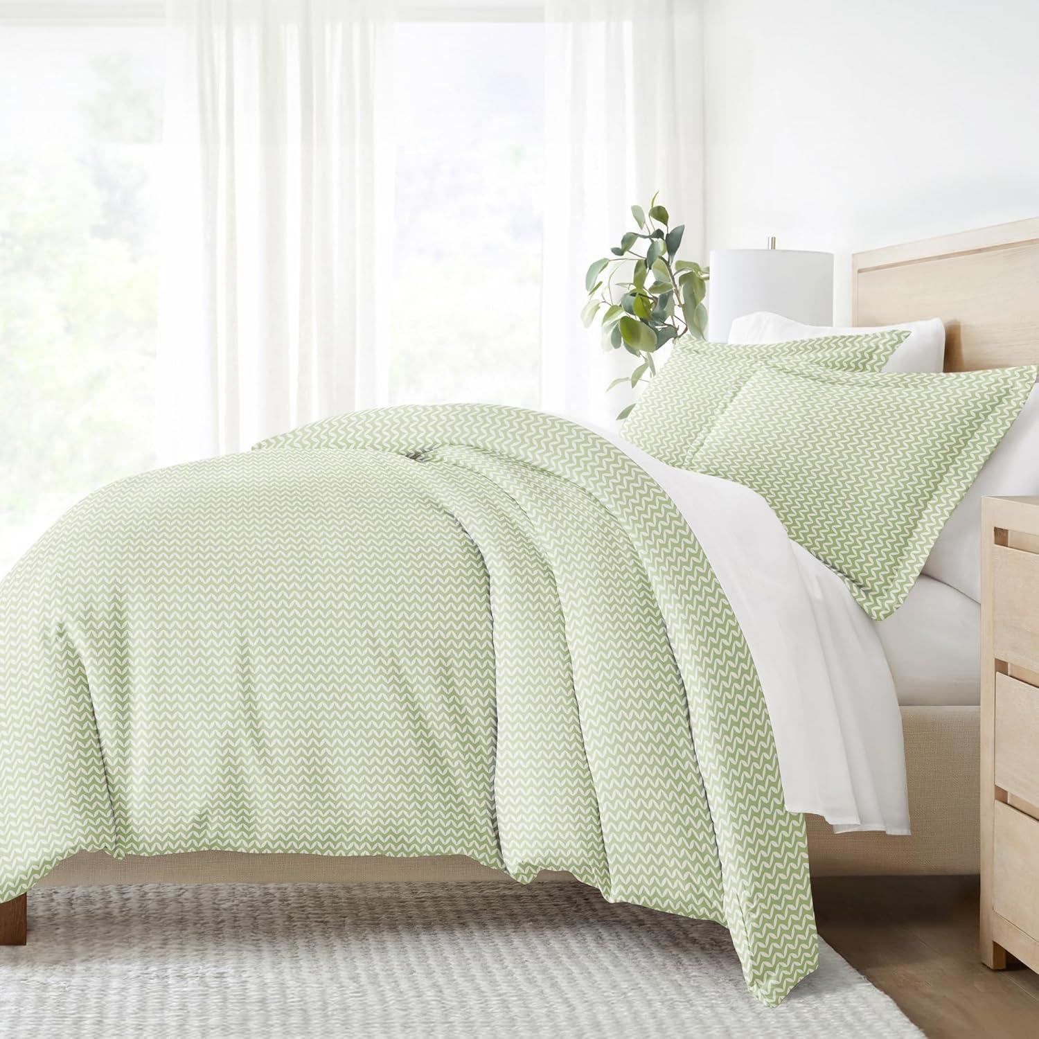 Simply Soft™ Puffed Chevron Pattern Duvet Cover Set