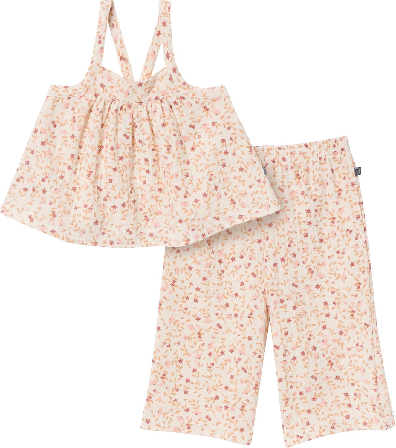 Modern Moments™ by Gerber Mommy & Me Toddler and Adult 2-Piece Top and Cropped Pants Set, Beige Vine Floral, X-Large