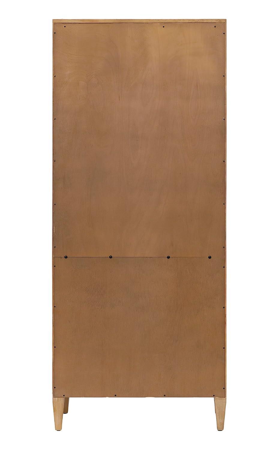 Martin Furniture 78" Modern Wood Open Bookcase Laurel Collection Light Brown: No Assembly, 3-Tier Storage