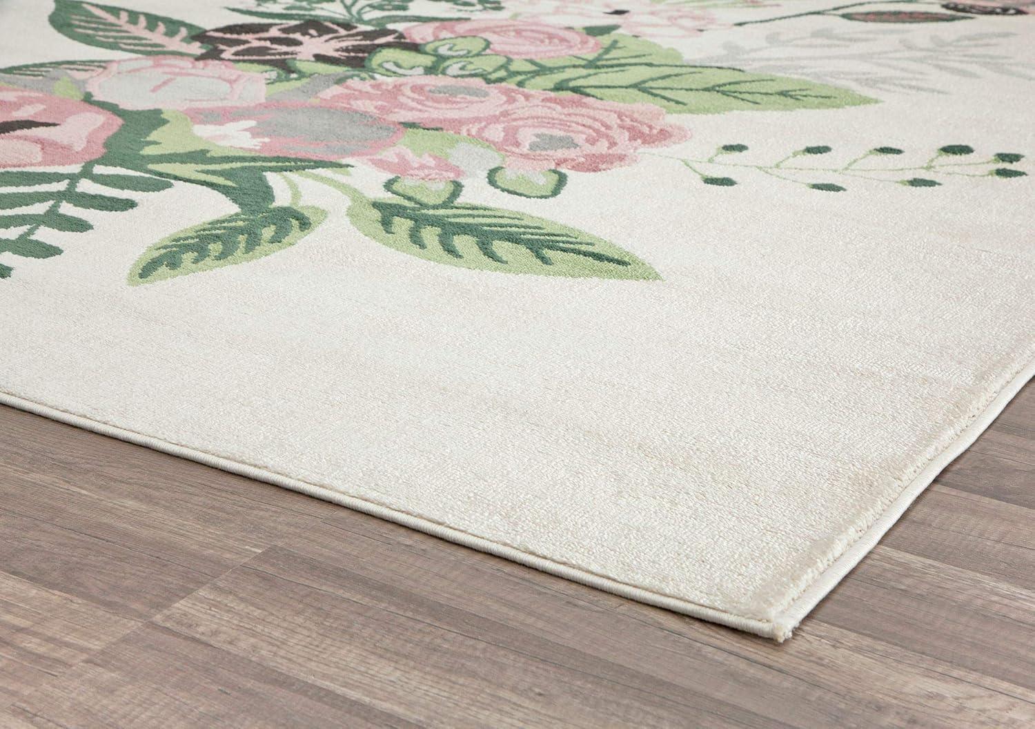 Rugs America Hanna Floral Transitional Area Rug