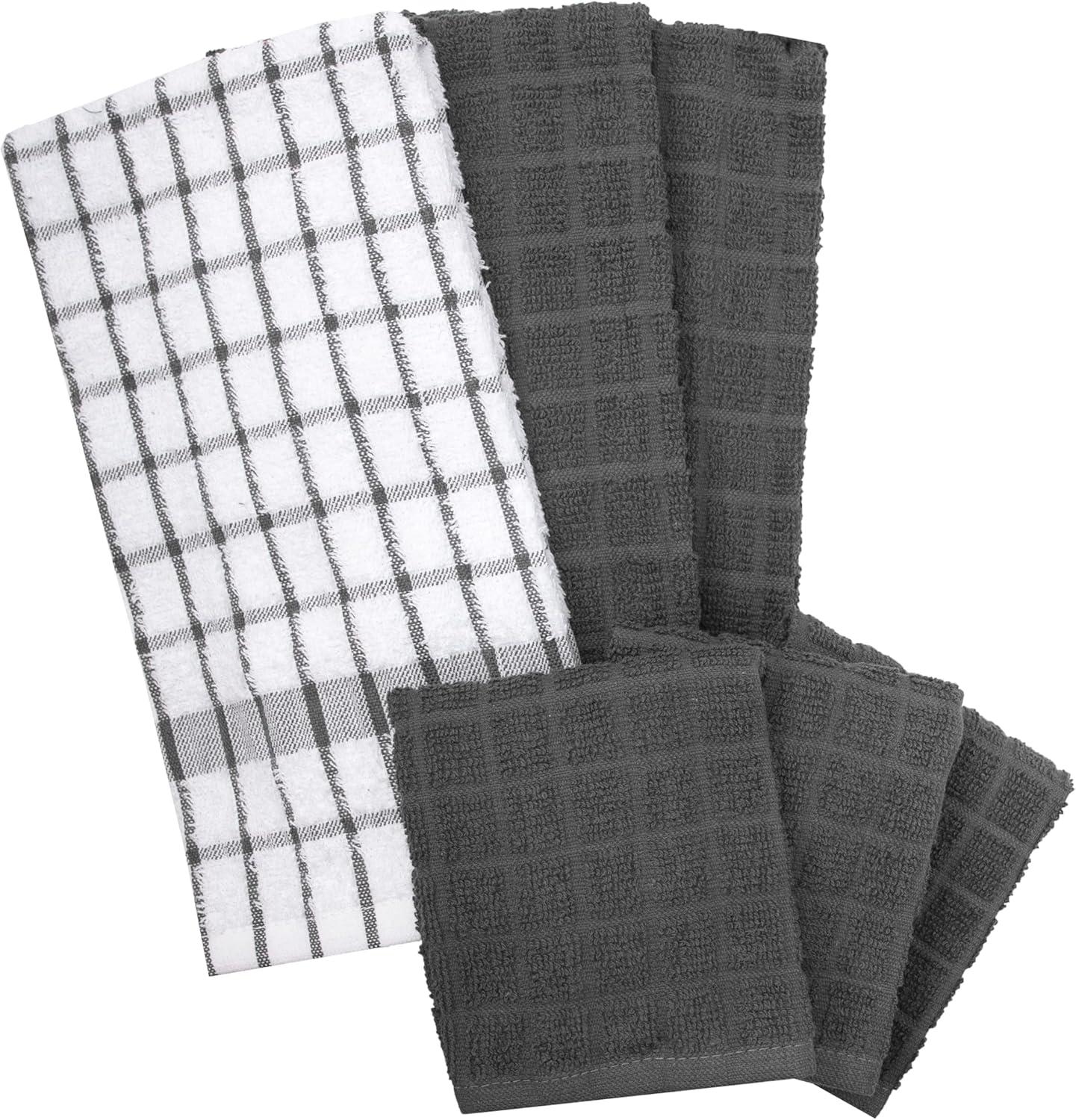 Cotton Plaid Kitchen Towel Linen Set