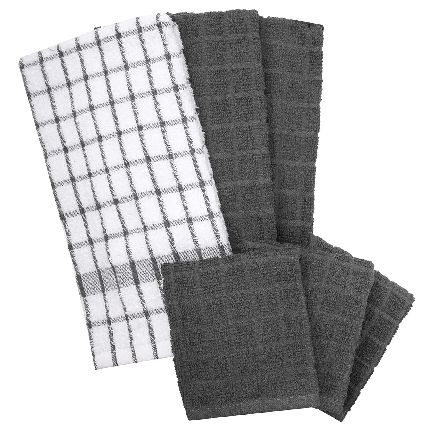 Cotton Plaid Kitchen Towel Linen Set