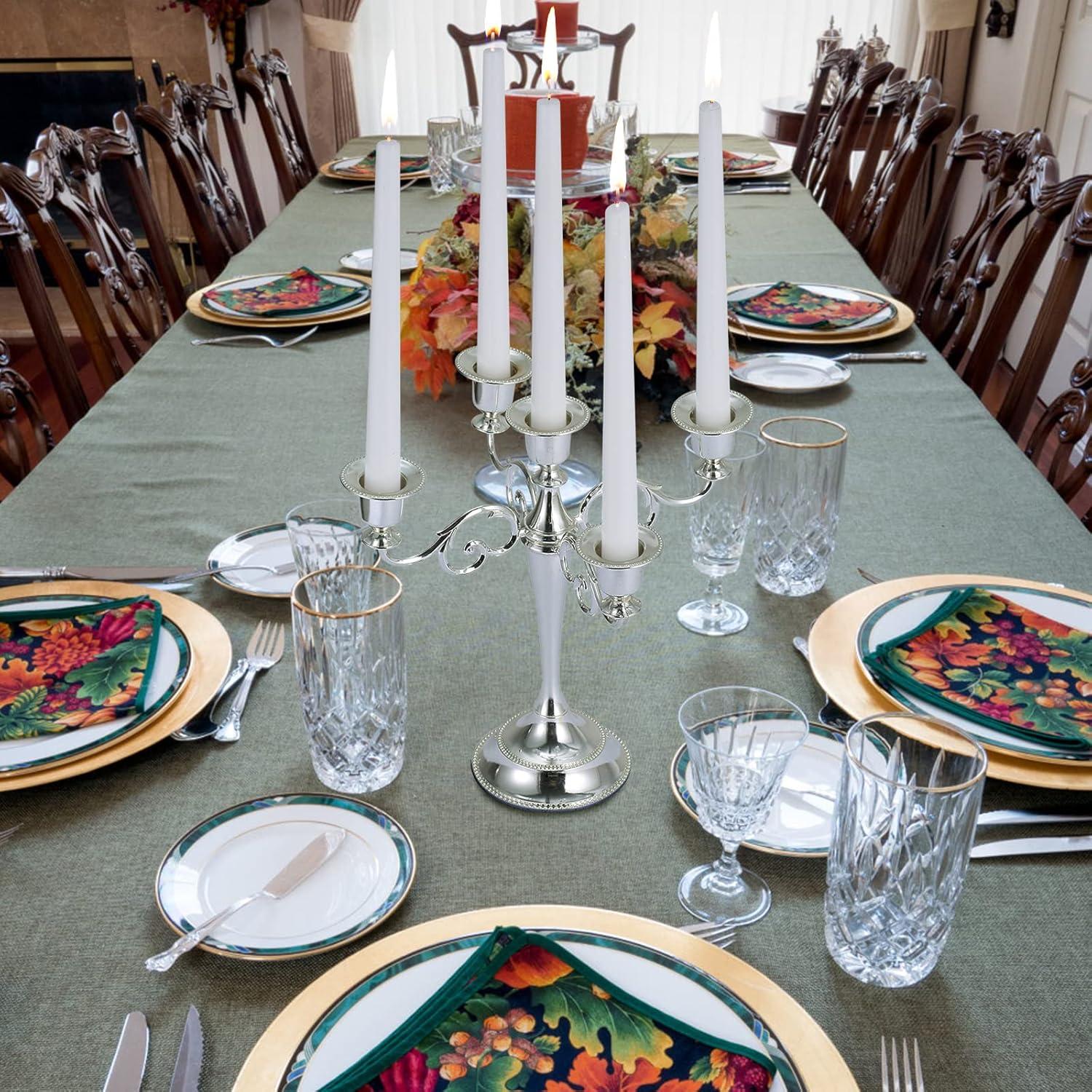 Kedtui Taper Candles 10 inch (H) Dripless, Set of 24 White Unscented and Smokeless Taper Candles Long Burning, Paraffin Wax with Cotton Wicks for Burning 8 Hours Time