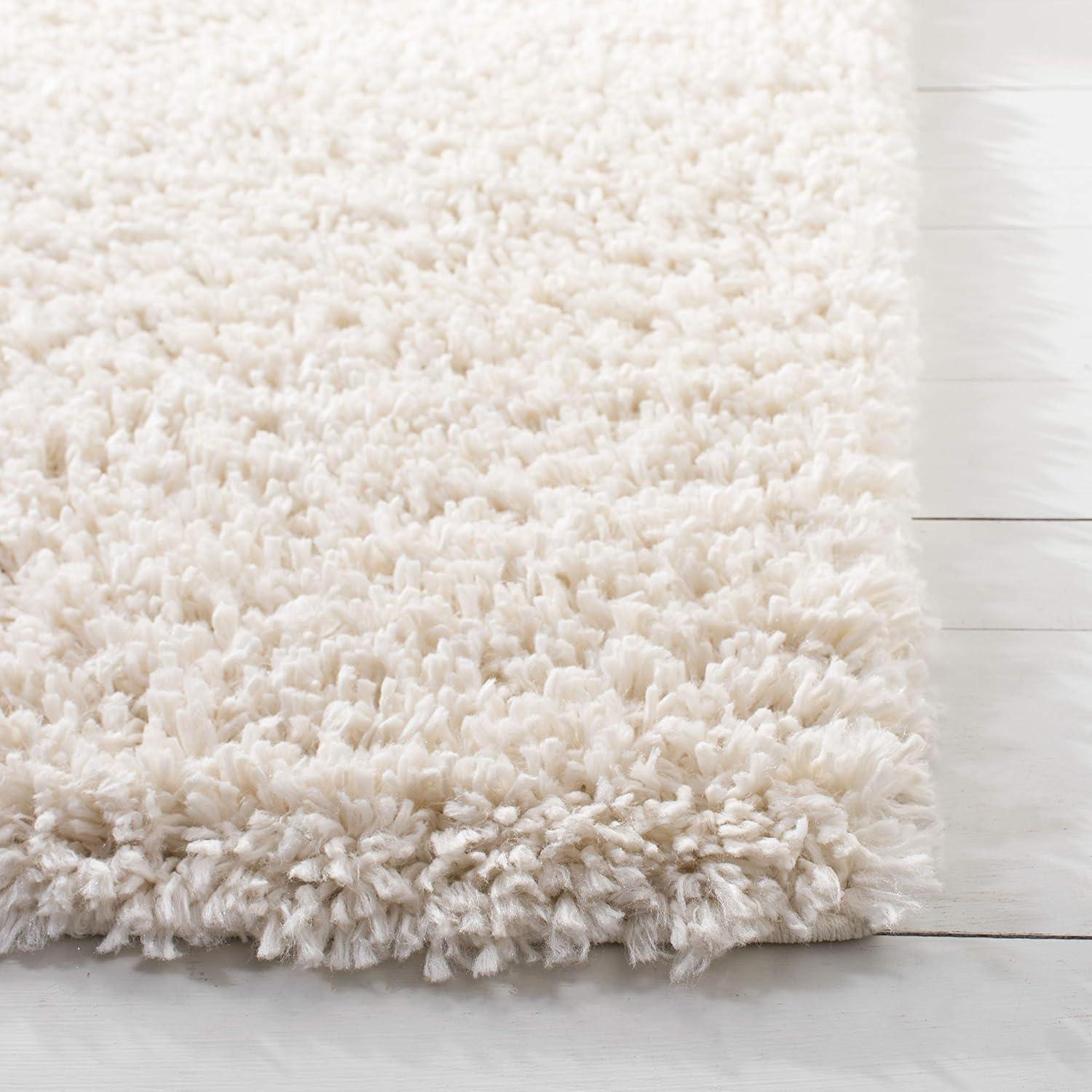 August Shag AUG200 Power Loomed Indoor Area Rug - Ivory - 8'x10' - Safavieh