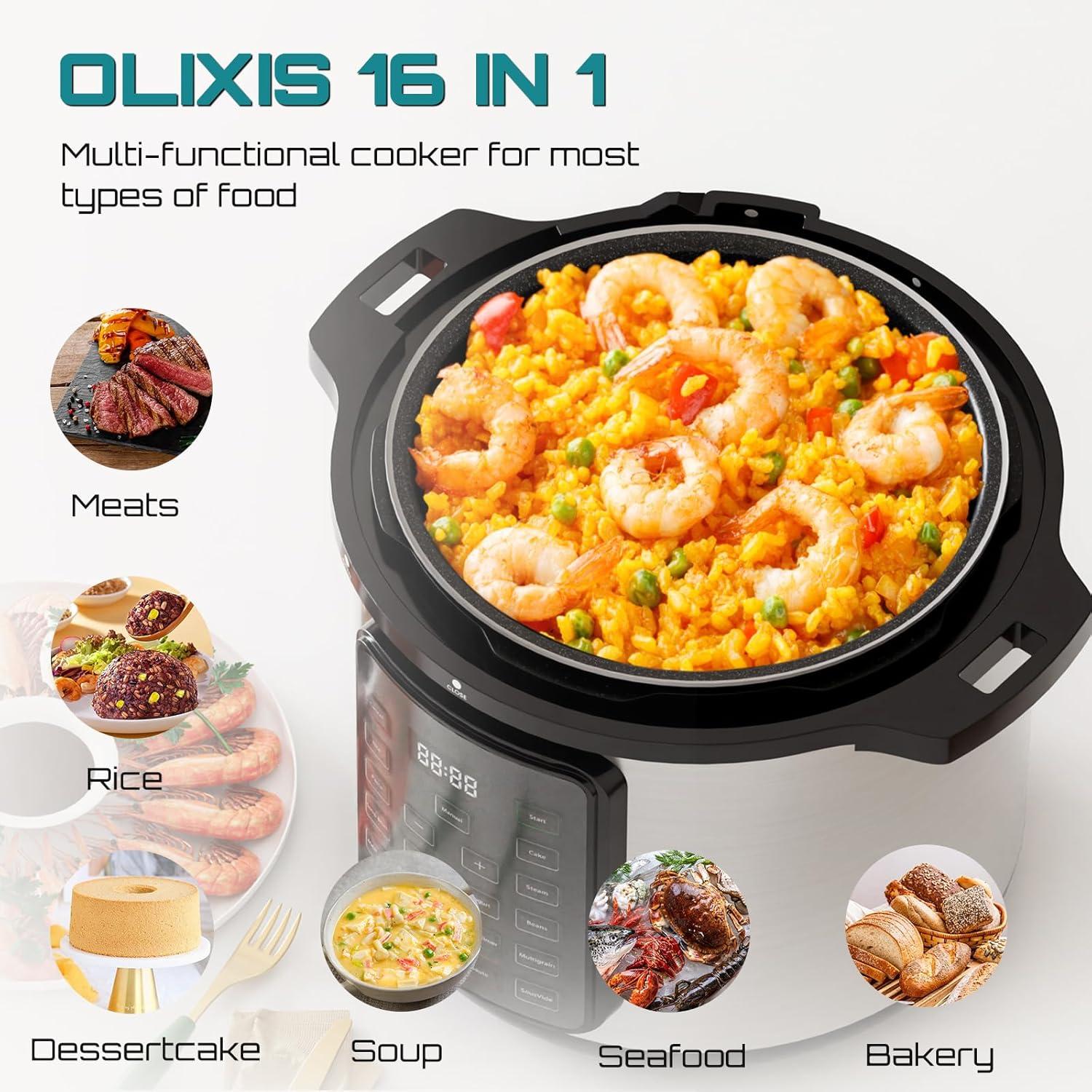 JIONJOY 16-in-1 Stainless Steel Electric Pressure Cooker: Multi - function Cooker with Digital Controlr- 8 Quarts