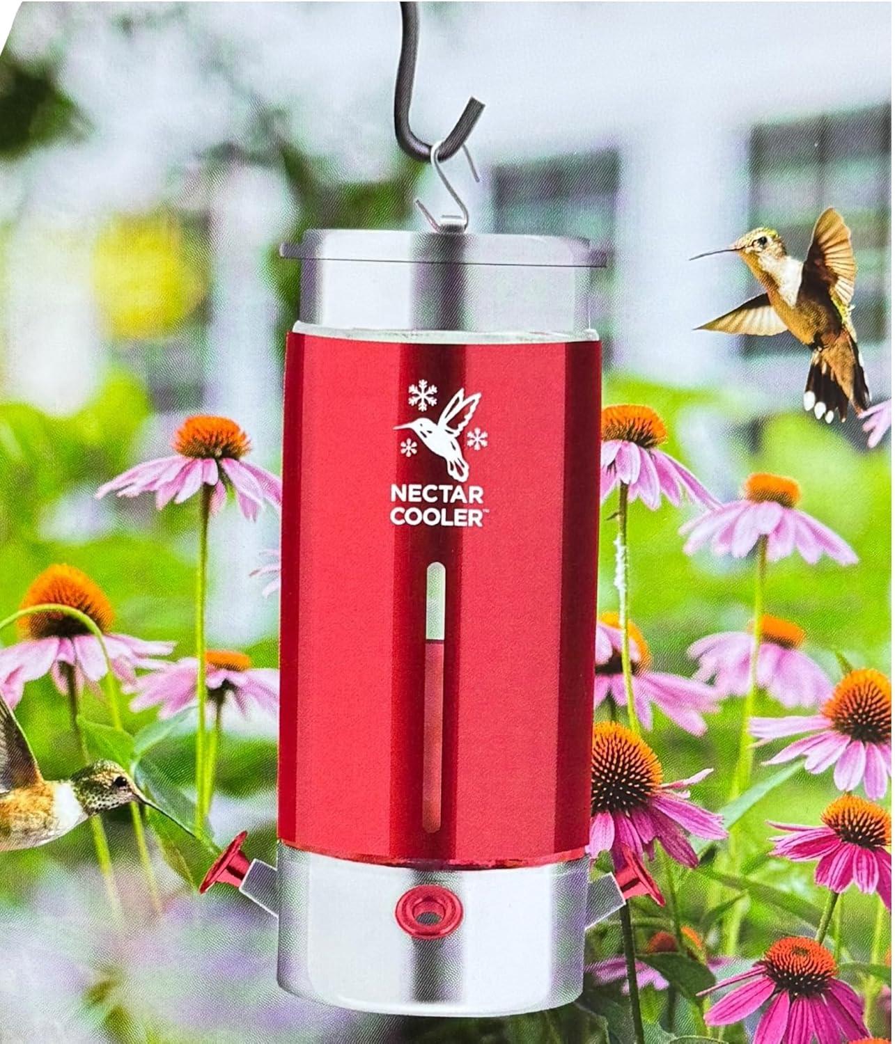 Insulated Hummingbird Feeder Keeps Nectar Cooler & Fresh Longer