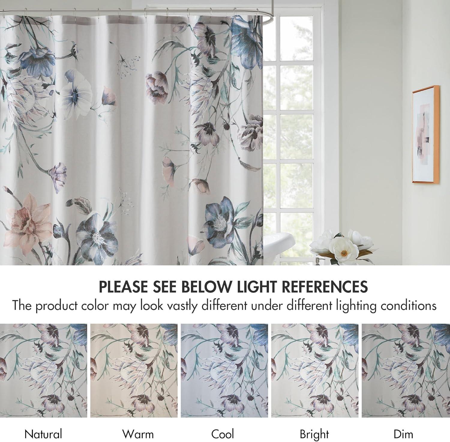 Cassandra Printed Cotton Shower Curtain