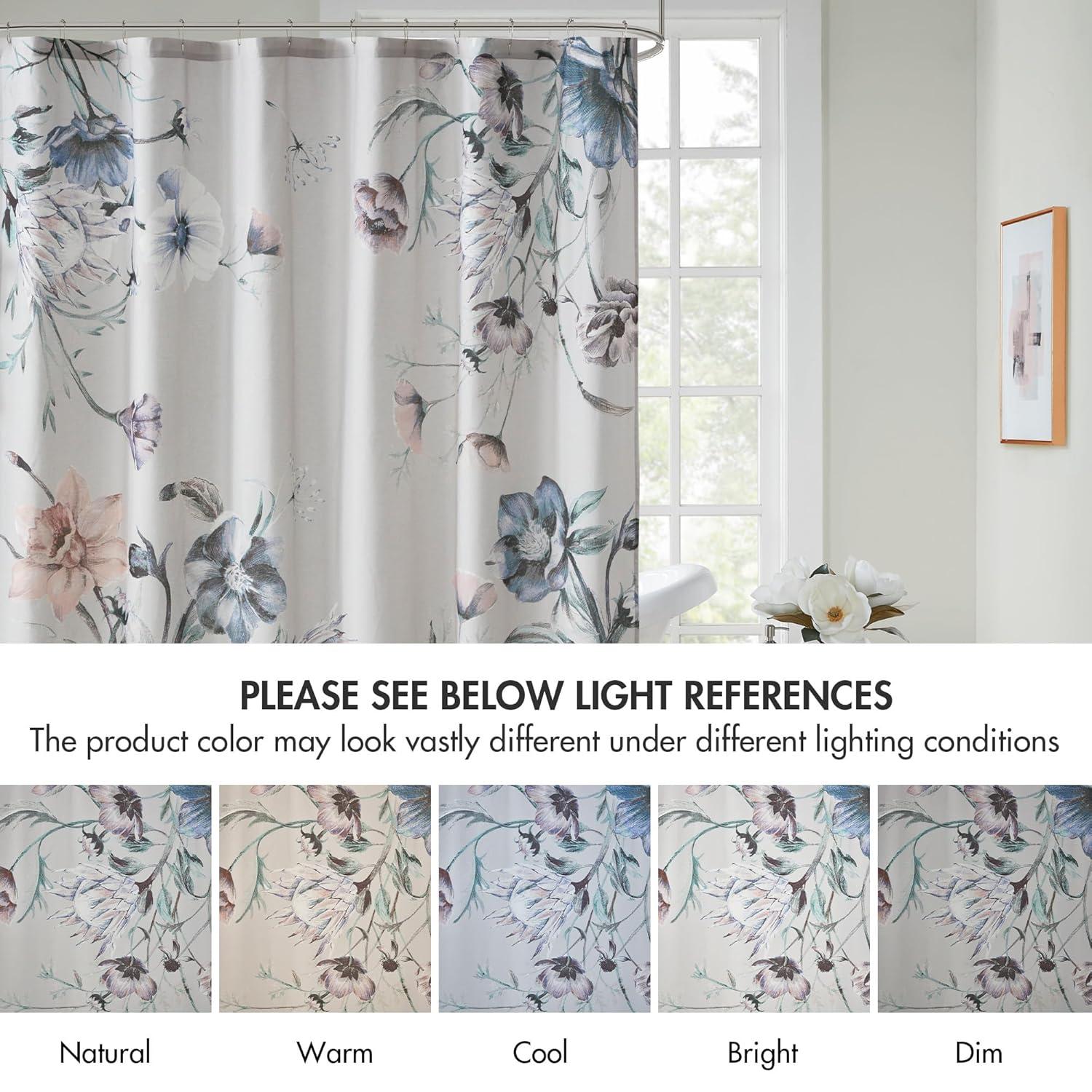 Madison Park Cassandra Printed Cotton Shower Curtain