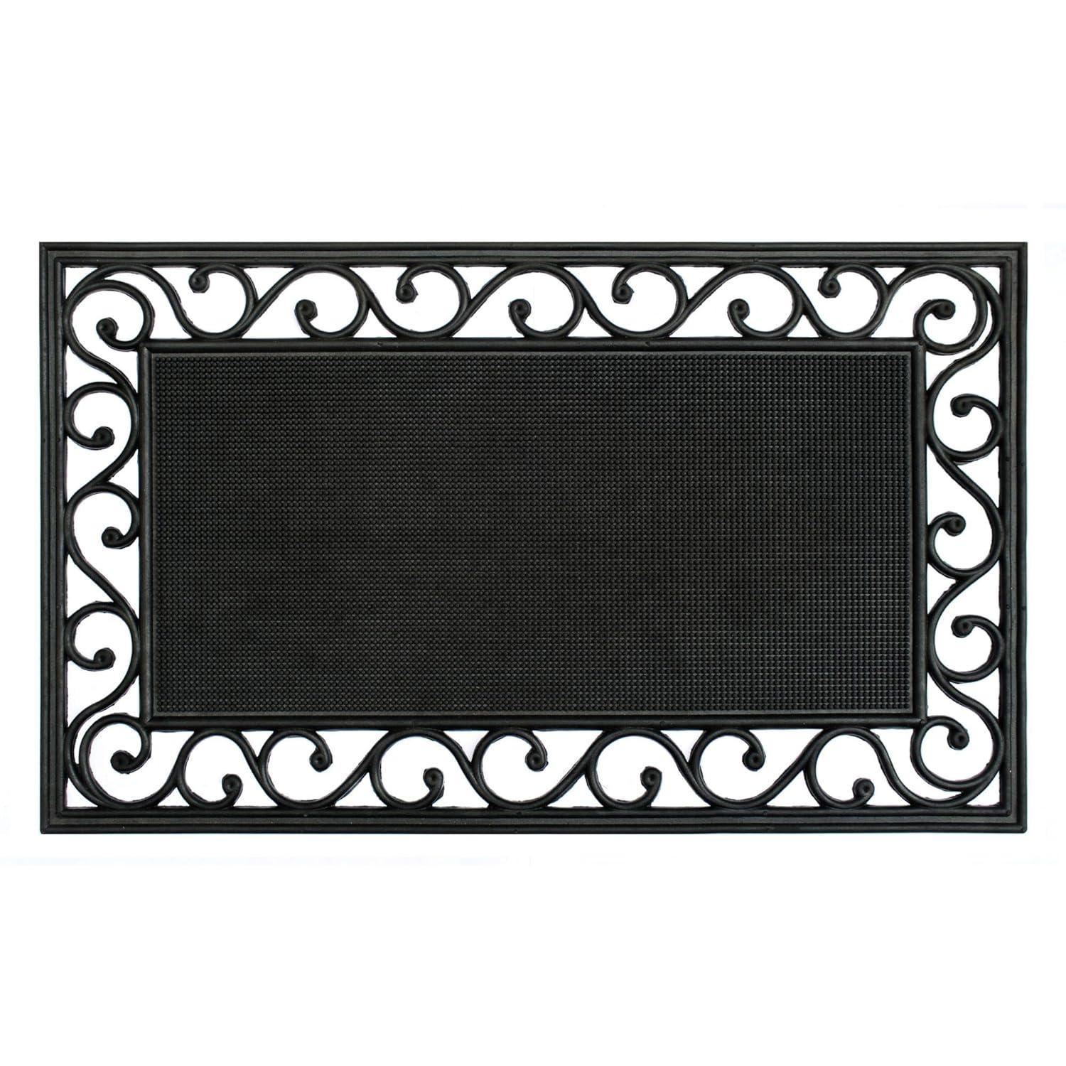 RugSmith Moulded Rubber Trellis Edge Outdoor Doormat, 18" x 30"