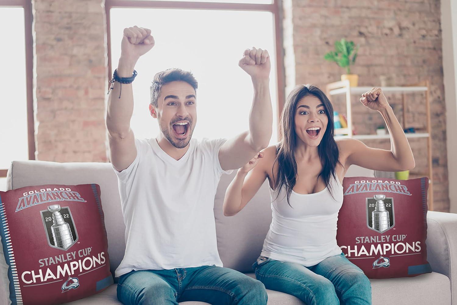 NHL Colorado Avalanche 2022 NHL Stanley Cup Champions Throw Pillow 18x18 Inches