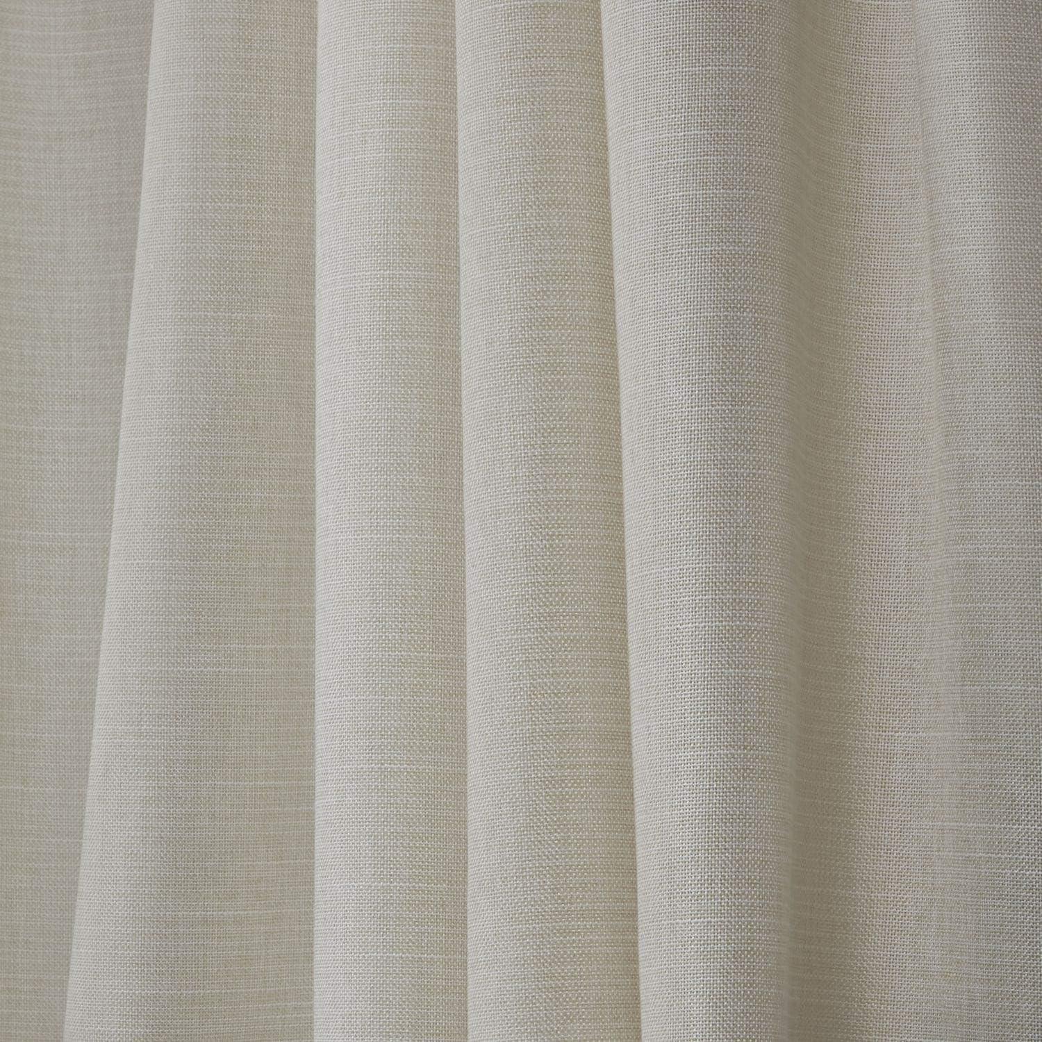 Nicole Miller Faux Linen Slub Textured Hidden Tab/Rod Pocket Top Light Filtering Curtain Panel Pair