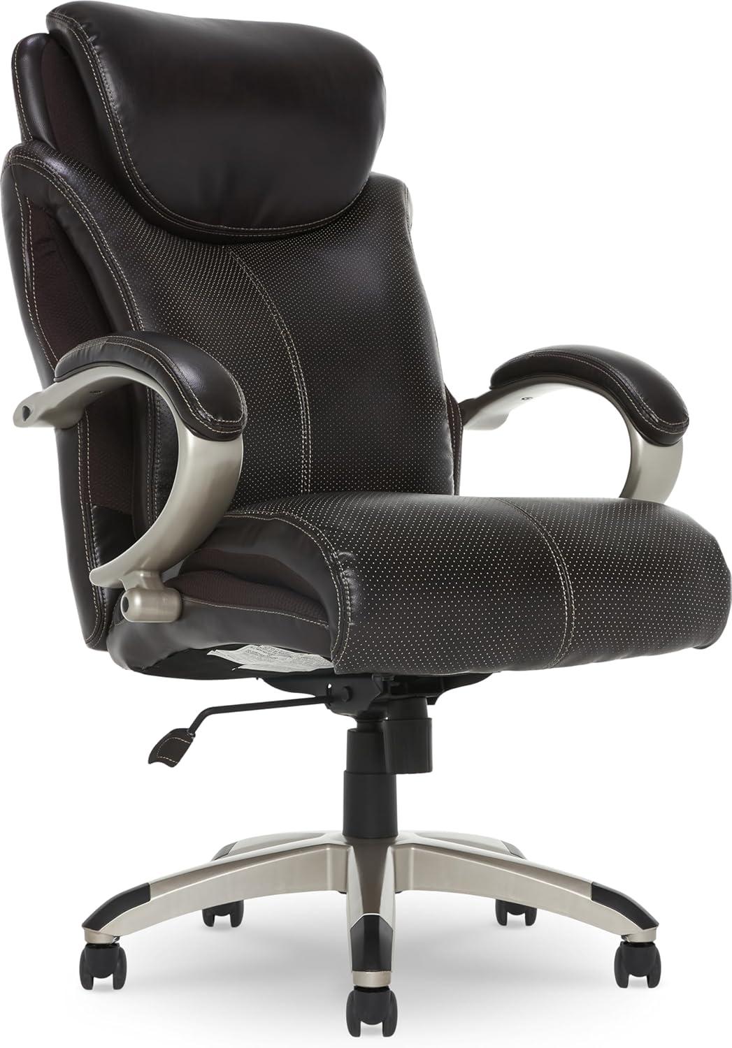 Roasted Chestnut Bonded Leather Executive Swivel Chair with AIR Lumbar Support