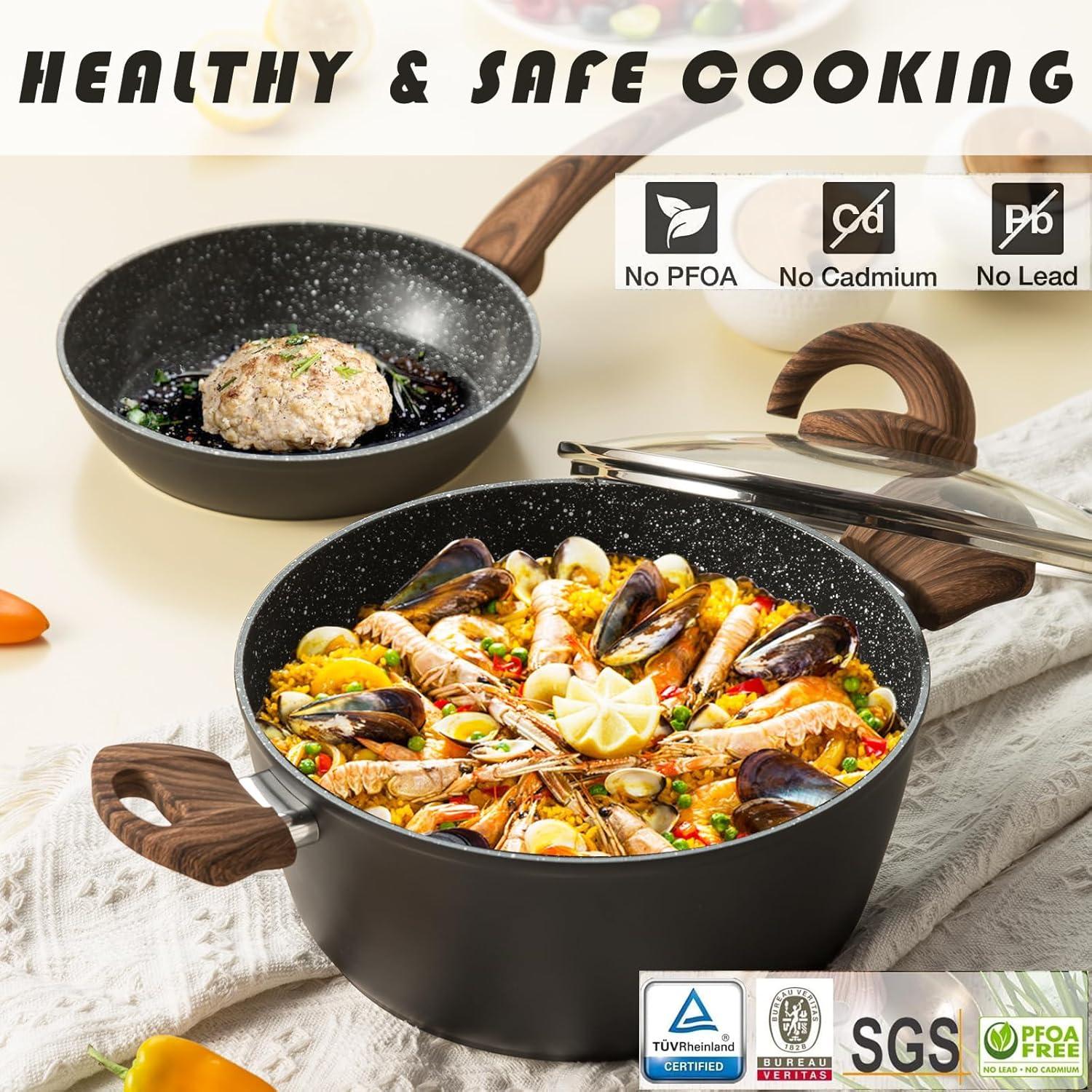 6 - Piece Non-Stick Aluminum Cookware Set