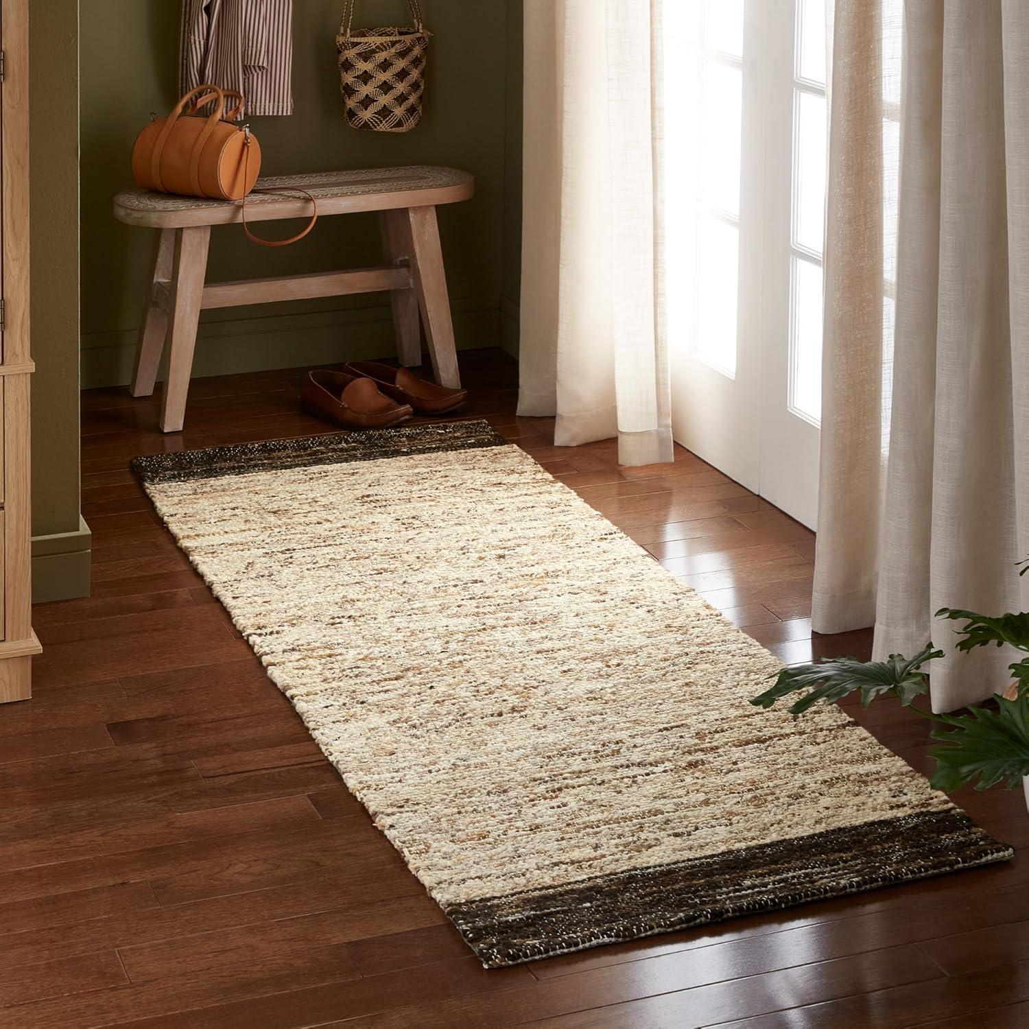 TOWN & COUNTRY Terra Montana Handcrafted Area Rug Beige/Dark Brown