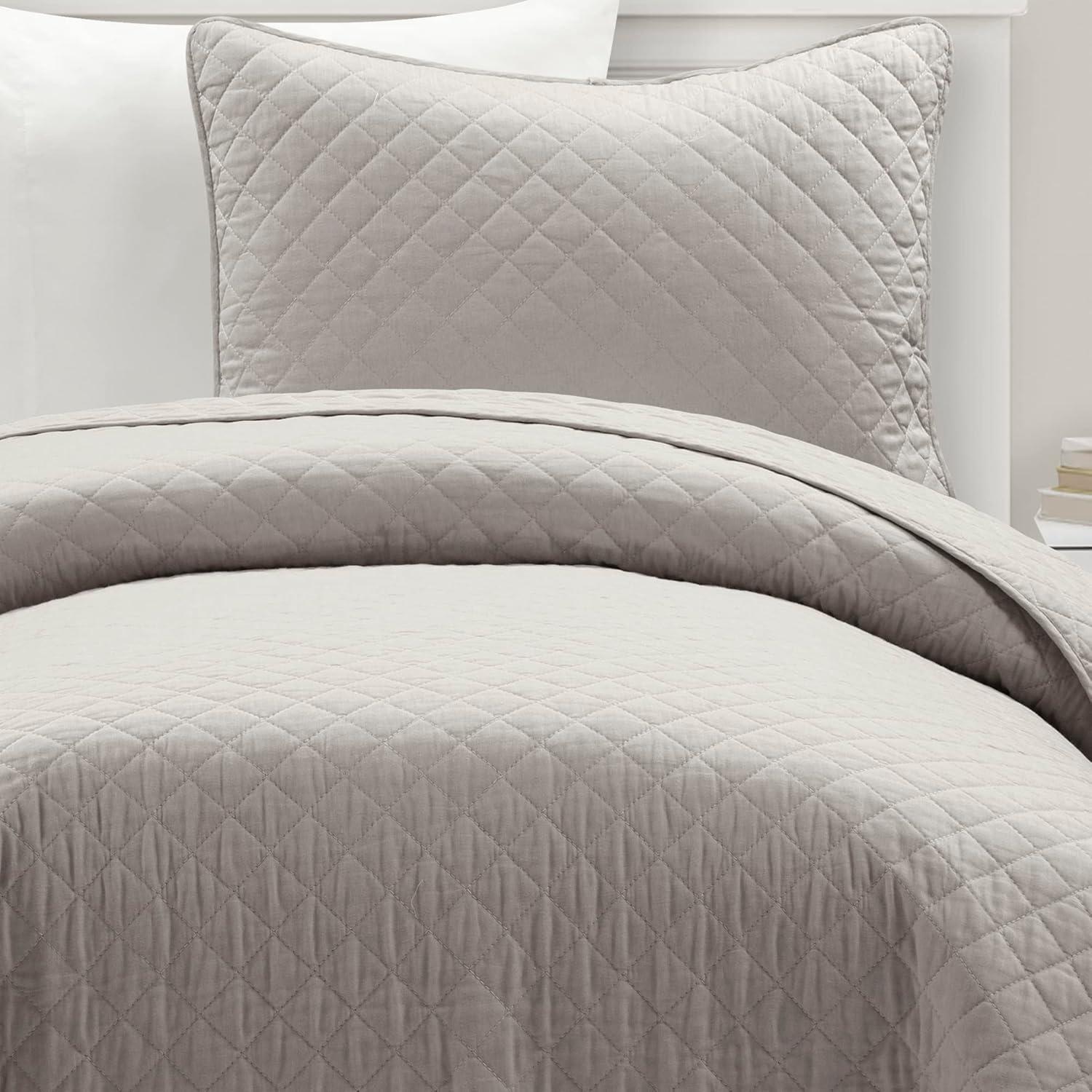 Lush Decor Ava Diamond Standard Cotton Modern & Contemporary Quilt Set