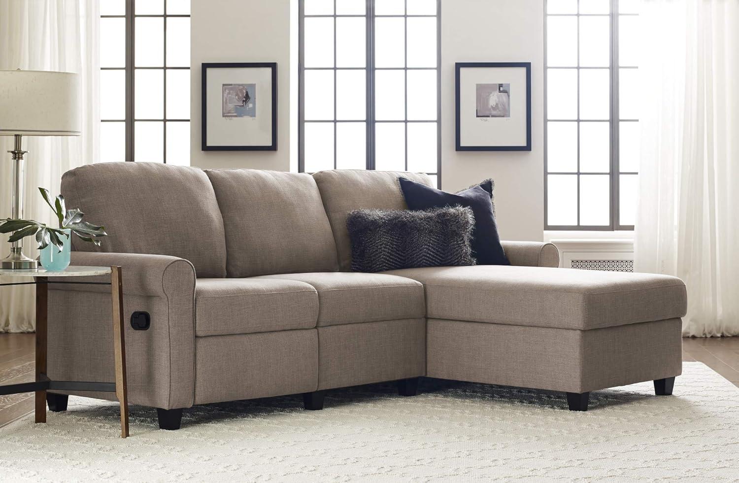 Serta Copenhagen Reclining Sectional Sofa with Storage Chaise