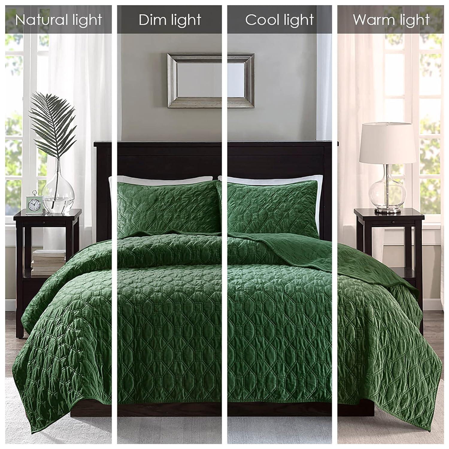Harper 3 Piece Velvet Quilt Set