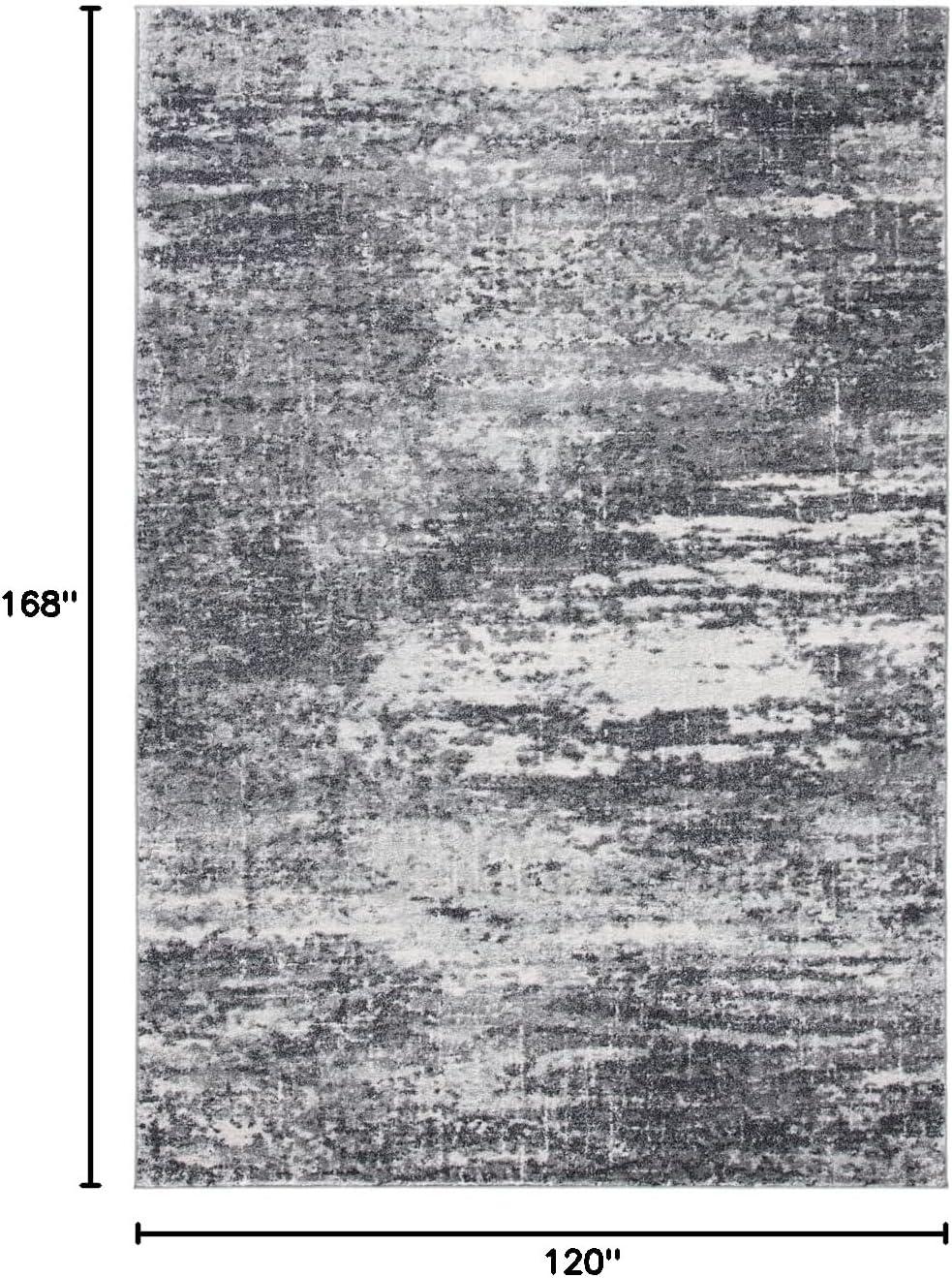 SAFAVIEH Evoke Frosina Abstract Area Rug, Ivory/Grey, 10' x 14'