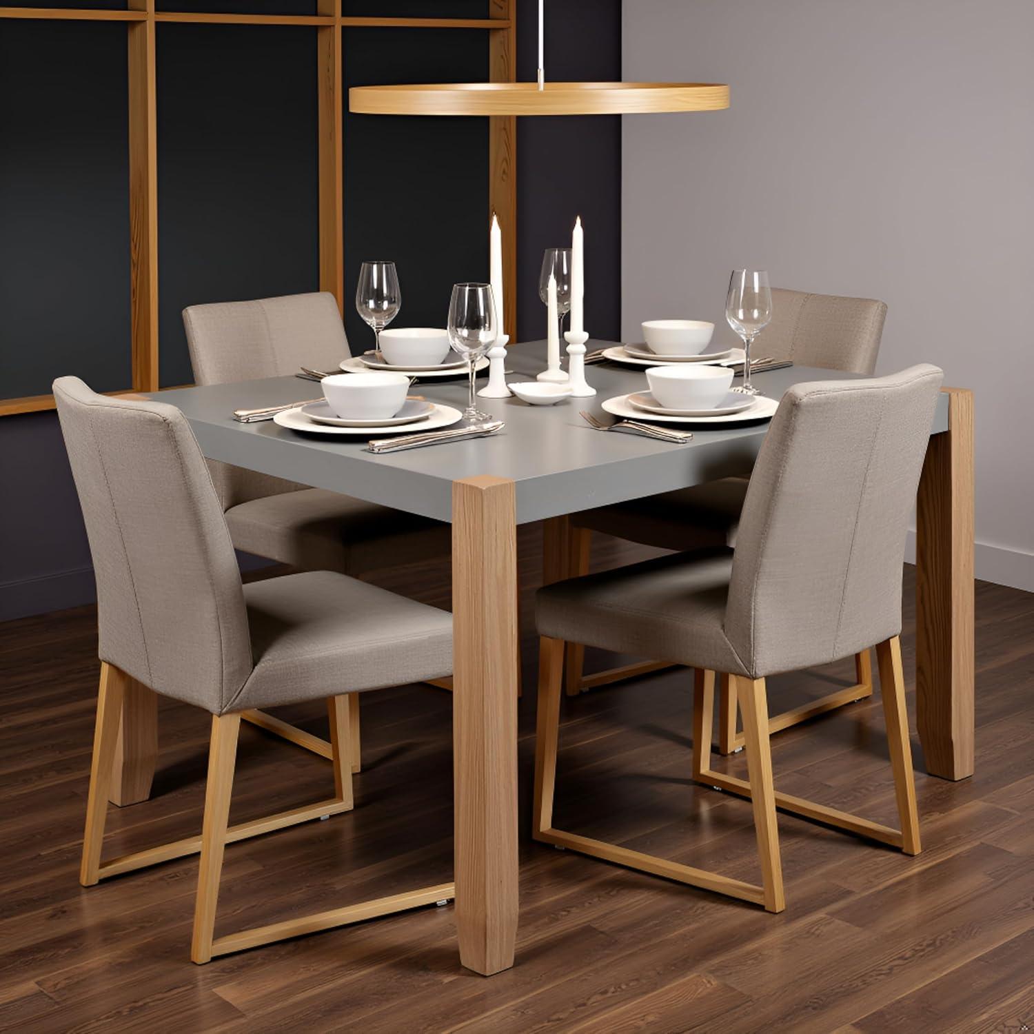 Alaterre Newport 30"H Faux Concrete and Wood Loft Dining Table