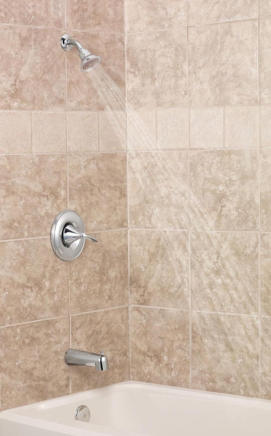 Elegant Transitional Distressed Bronze Wall-Mounted Shower Trim