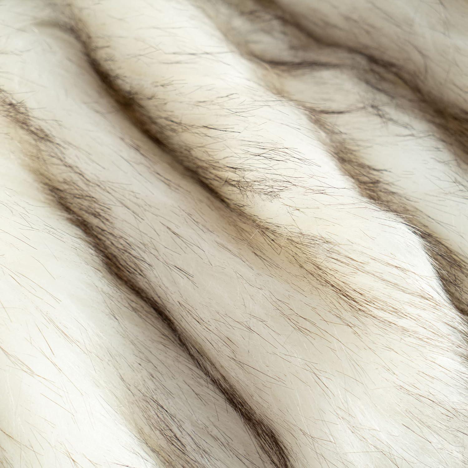 Battilo Luxury White Faux Fur Blanket,Warm Decorative Throw Blankets, Fluffy Fur Throw Blanket ,Christmas Decor,51"x67"