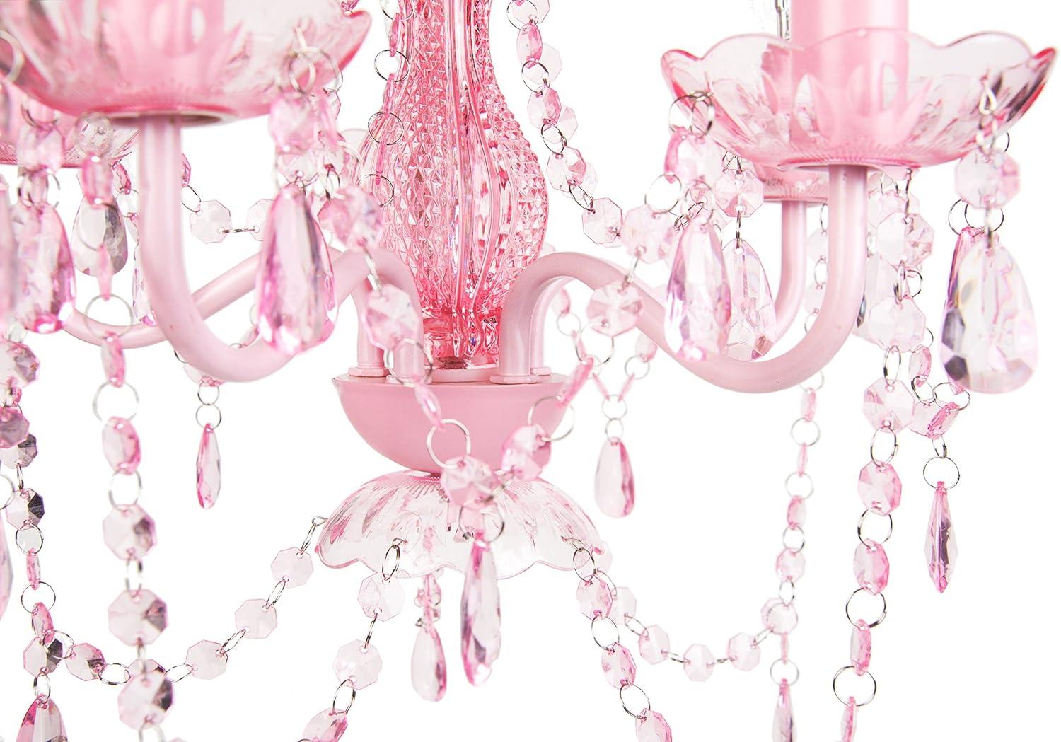 Tadpoles Four Bulb Chandelier, Pink