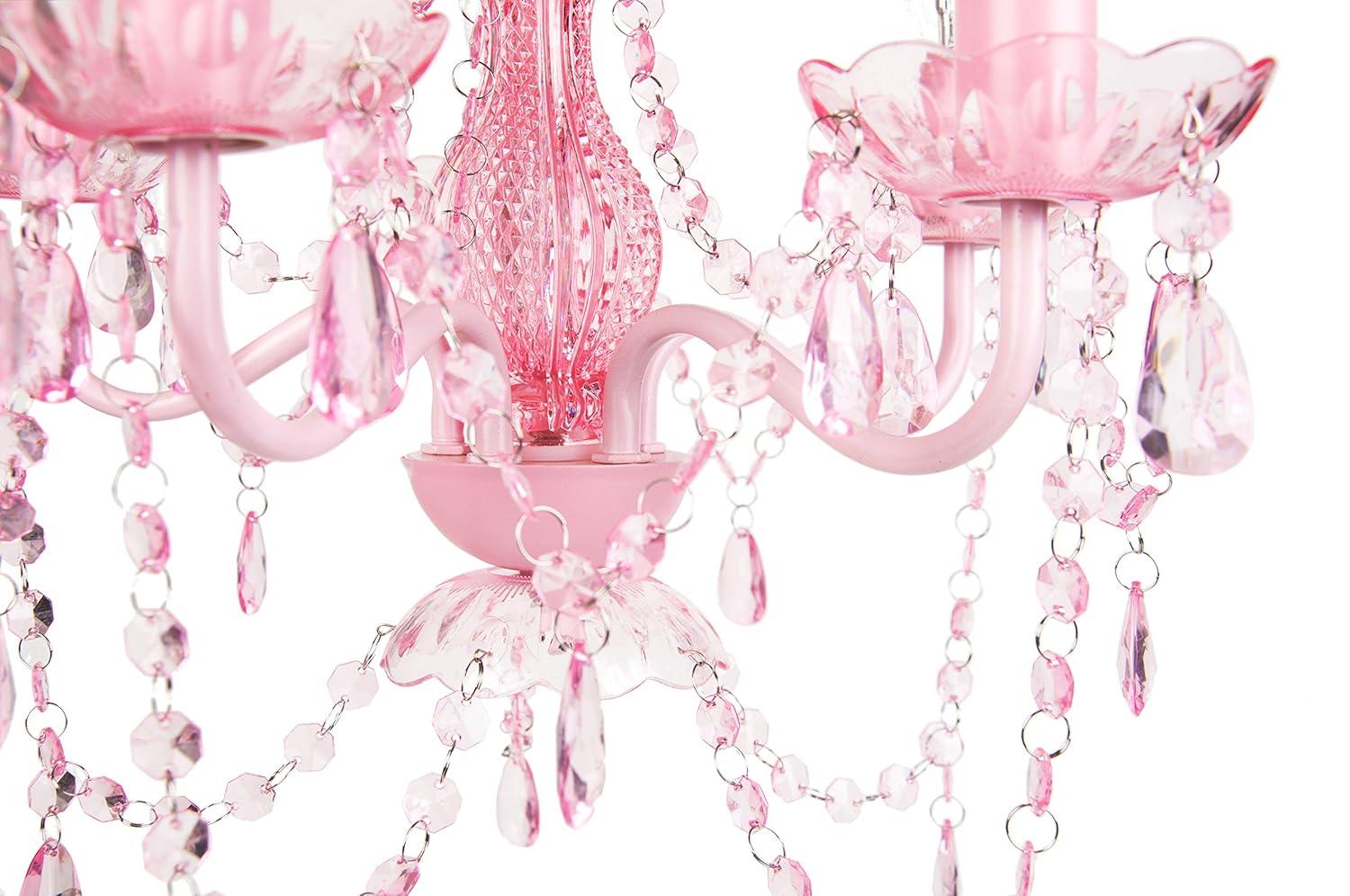 Tadpoles Four Bulb Chandelier, Pink
