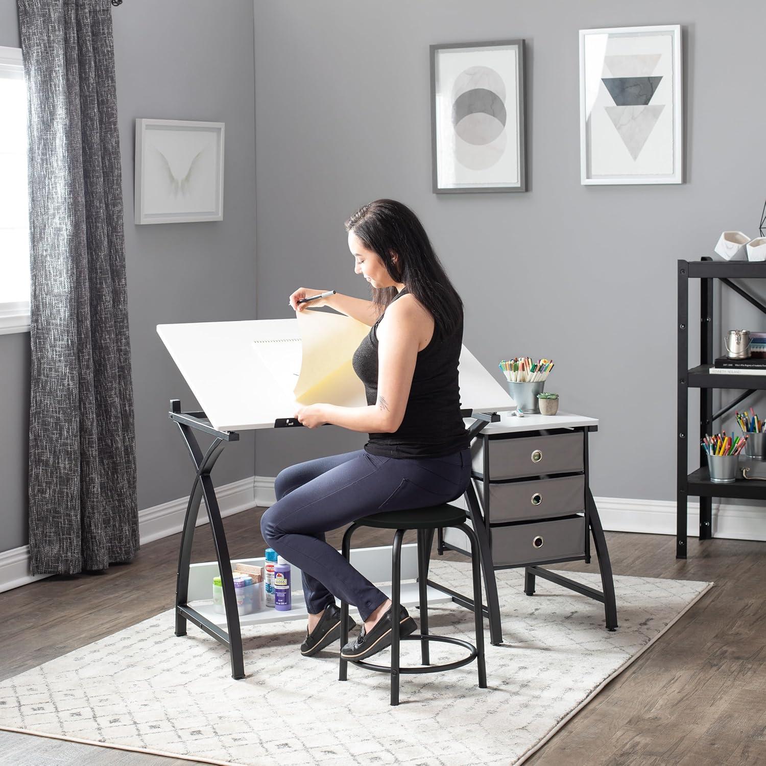 Comet Plus Drawing Table and Stool Set - studio designs