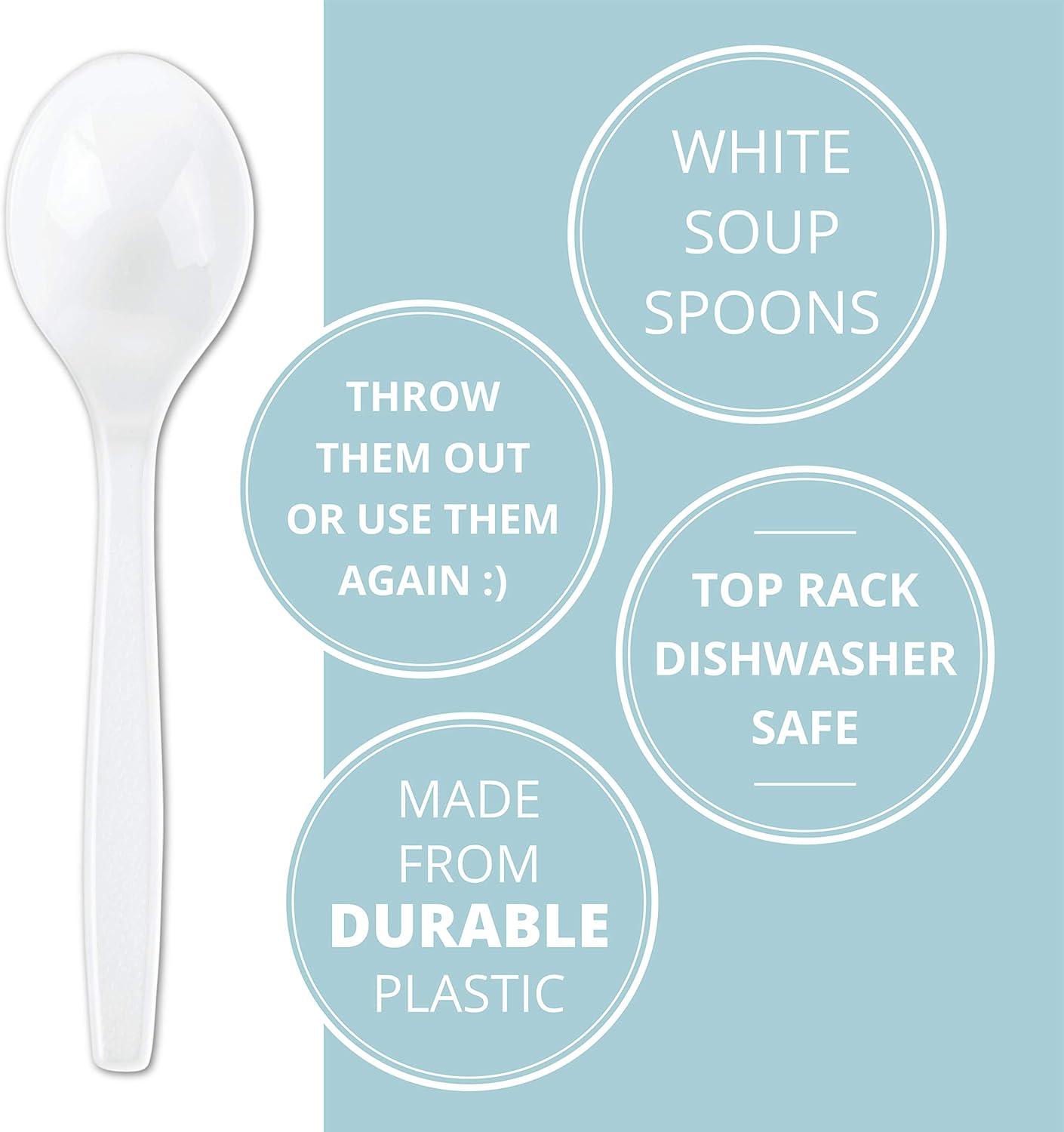 Uxcell 50Pack Plastic Measuring Spoons Powder Scoops Spoon Kitchen Spoons, 1g White