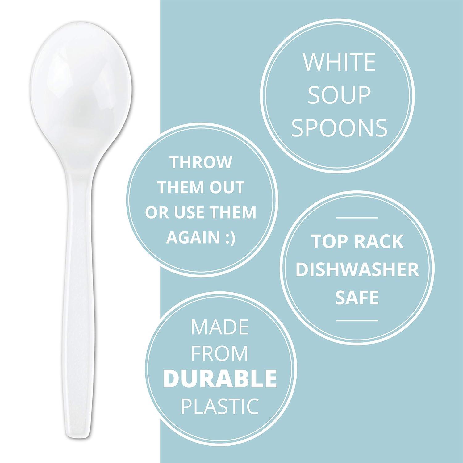 Uxcell 50Pack Plastic Measuring Spoons Powder Scoops Spoon Kitchen Spoons, 1g White