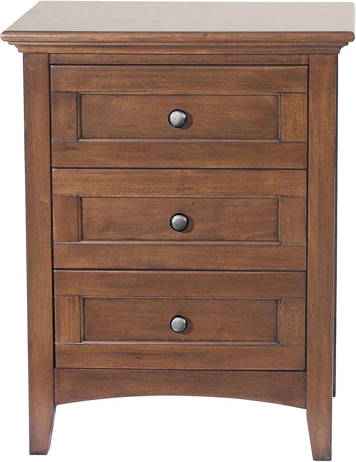 Westlake Dark Mahogany 3-Drawer Transitional Nightstand