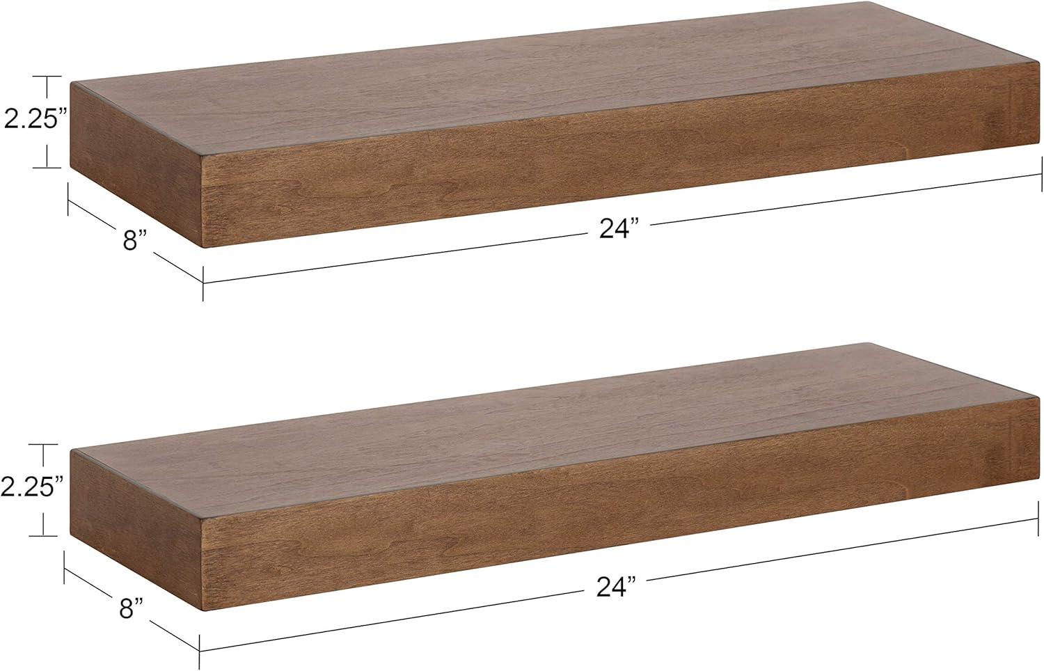 2pc 24" Havlock Wood Shelf Set - Kate & Laurel All Things Decor