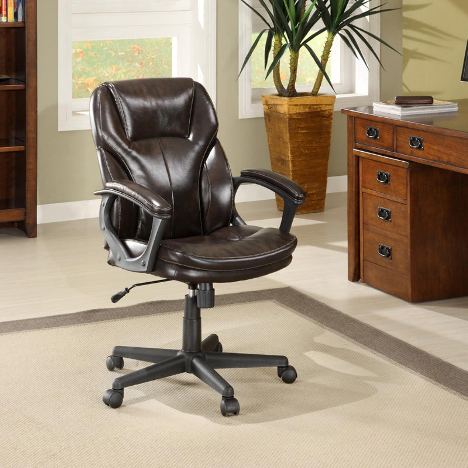 Serta Mitchell Ergonomic Manager's Office Chair, Roasted Chestnut Brown