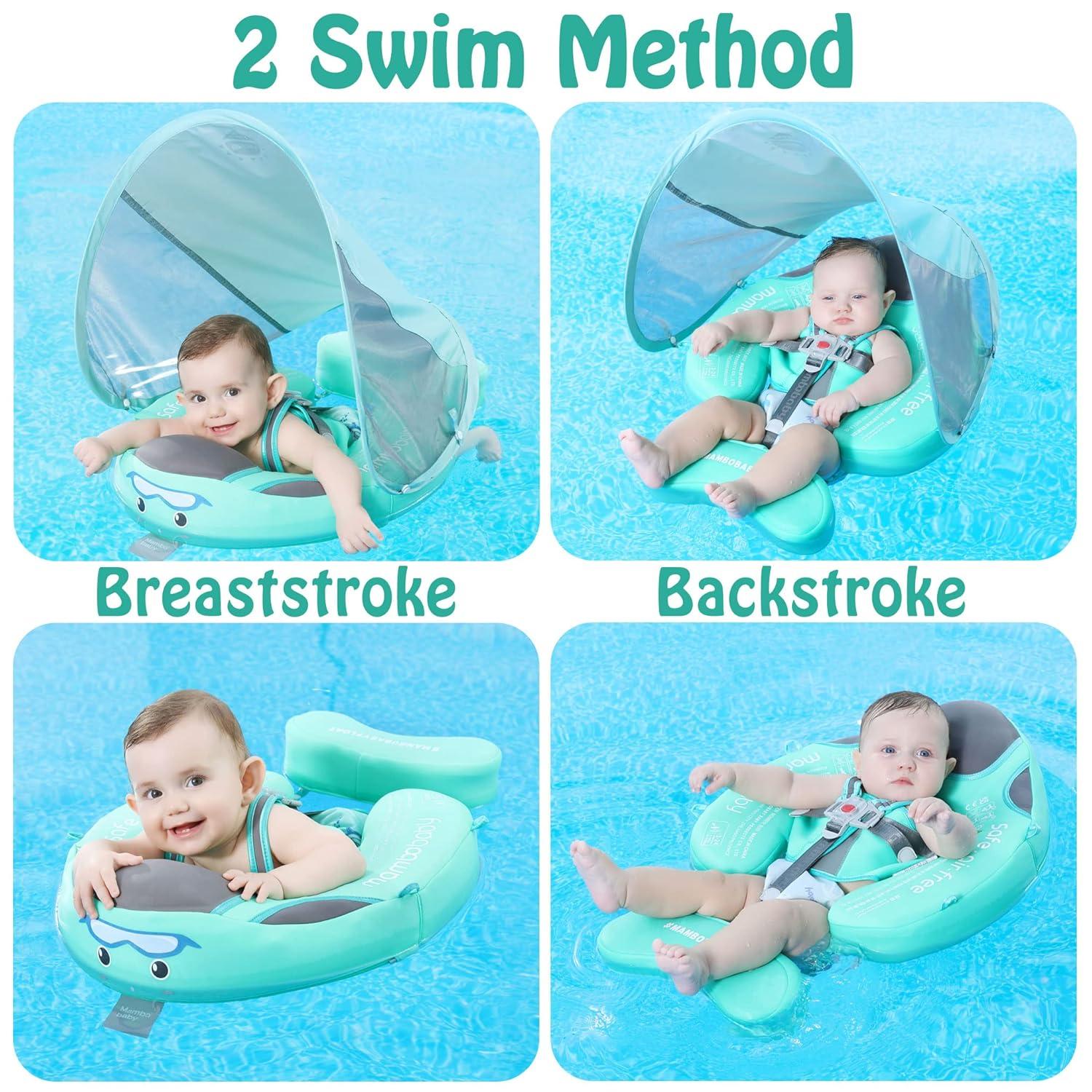 Mambobaby Add Tail Newest Baby Float with Sun Canopy – Special Edition Pink