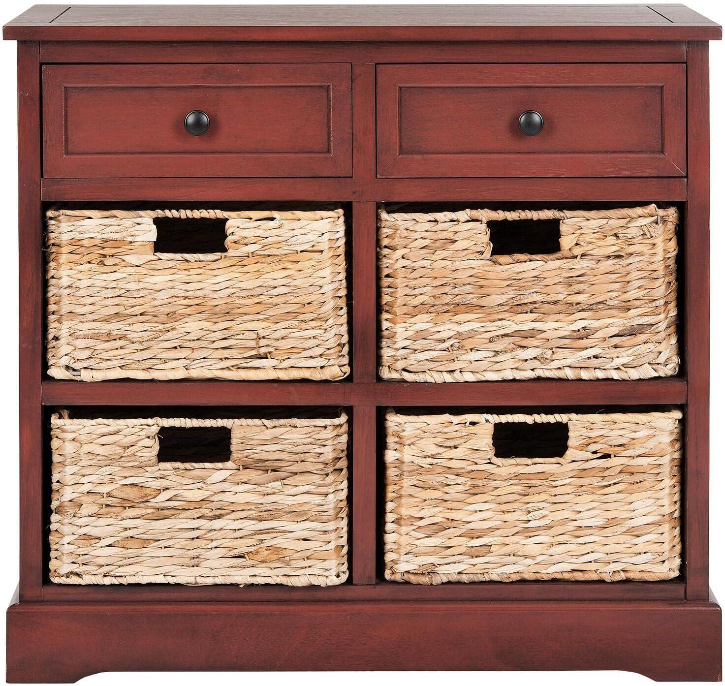 Herman Storage Unit with Wicker Baskets - Safavieh