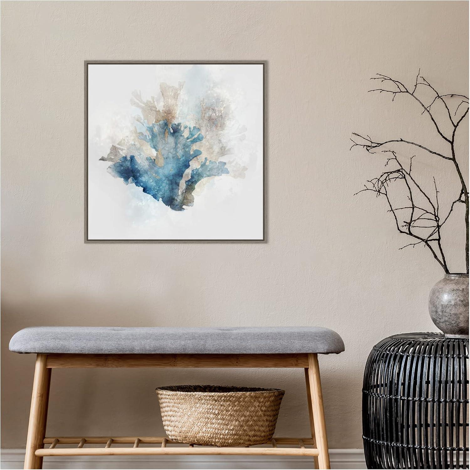 Amanti Art Blue Coral Reef II by Ken Roko Framed Canvas Wall Art