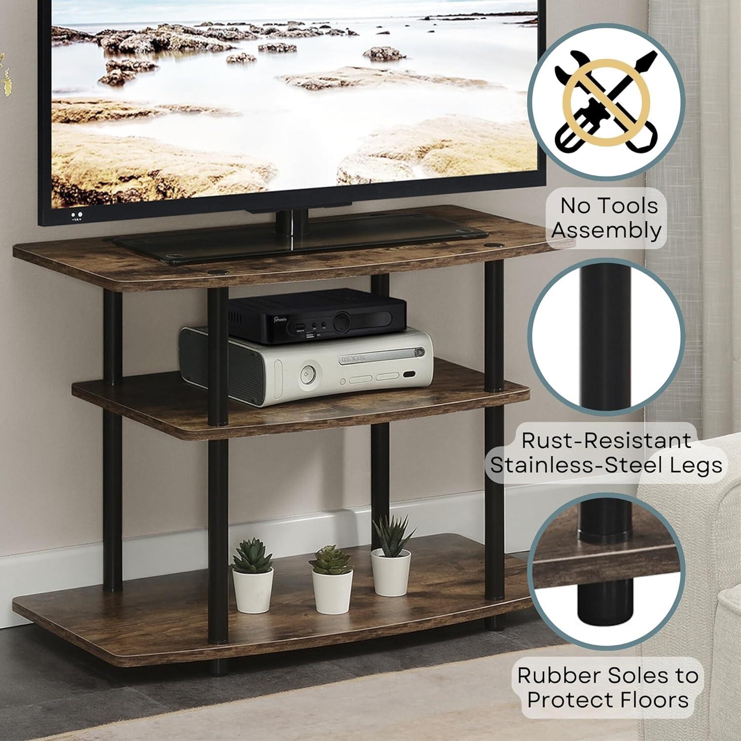 Convenience Concepts Designs2Go 3 Tier TV Stand Multiple Finishes