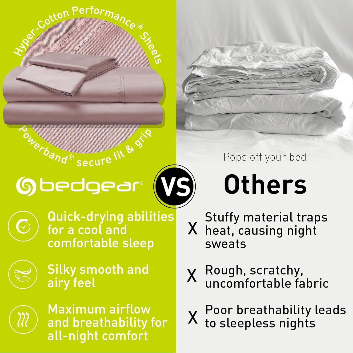 Bedgear Queen Hyper Cotton Sheet Set Medium Beige