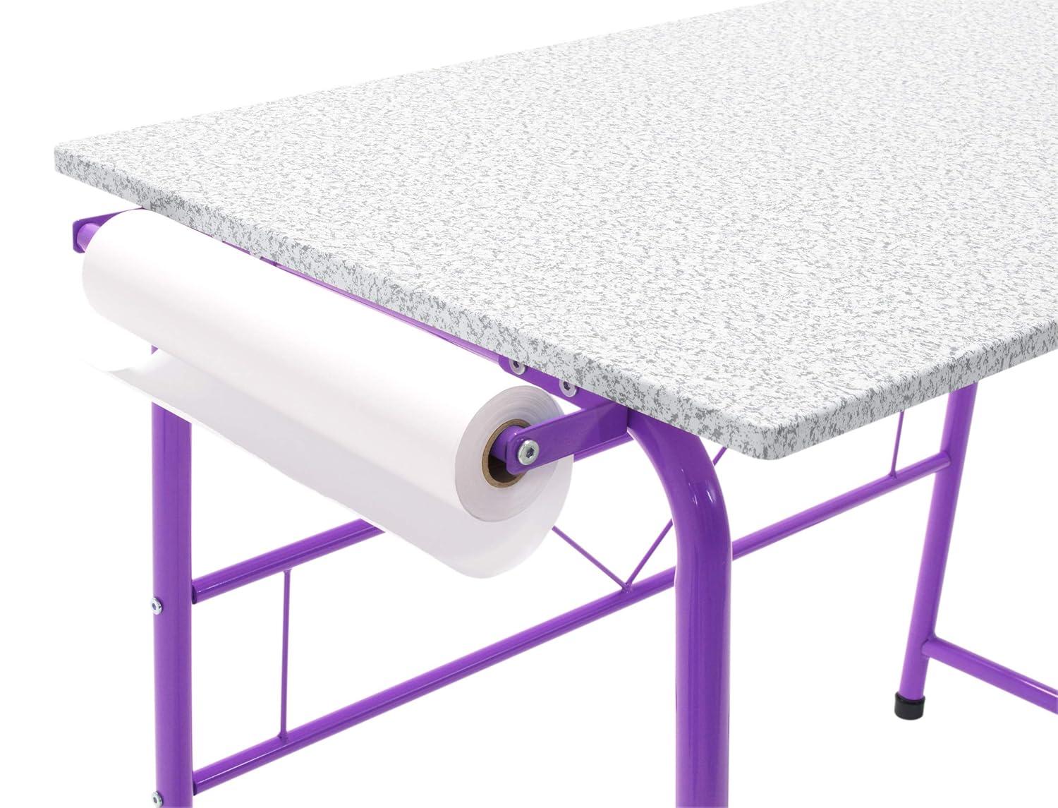 SD Studio Designs Project Center, 55127 Craft Table Play Desk with Bench, Purple/Spatter Gray, 37.75"W x 21.75"D x 28"H