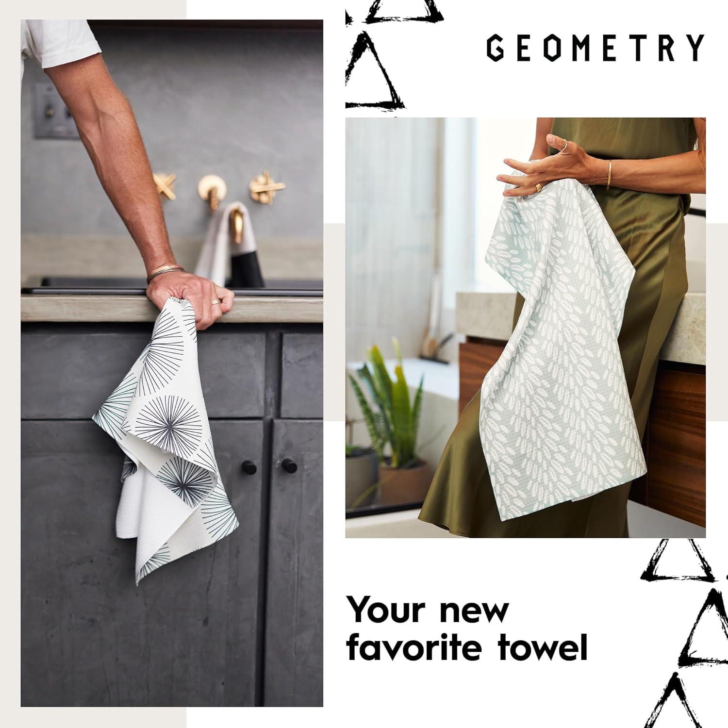 GEOMETRY Kitchen Tea Towels - Quick Dry Microfiber Dish Towels for Kitchen - Spring Sprout 18" x 30" (1 Pack)